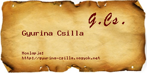 Gyurina Csilla névjegykártya