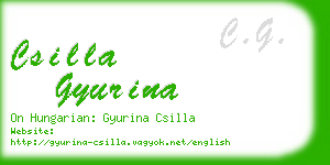 csilla gyurina business card